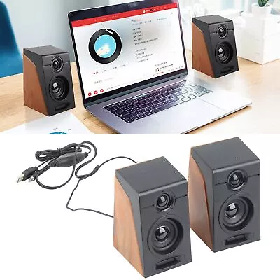 PC Speakers HiFi Deep Bass Adjustable Volume Plug And Play Desktop Speakers Kit • $37.21