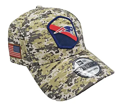 Men's New England Patriots New Era 39THIRTY 2023 Salute To Service Flex Hat M/L • $28.99