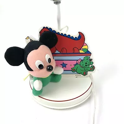 Vintage Disney Baby Mickey Mouse Plush Lamp Dolly Inc Underwriters Lab • $19.97