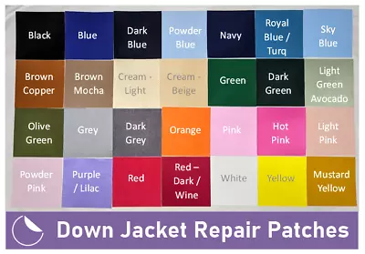 Down Jacket Repair Patches 10x10 Cm - Self Adhesive Range Of Colours UK Seller • £3.49