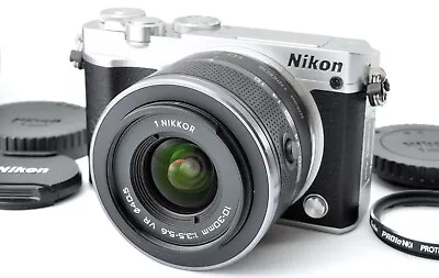 Nikon 1 J5 [Near MINT] Mirrorless Camera Silver Kit W/ 1 NIKKOR VR 10-30mm Lens • $525.80