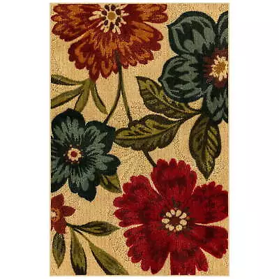 Traditional Multicolor Floral Print Indoor Accent Rug 2'6 X3'10  • $19.59