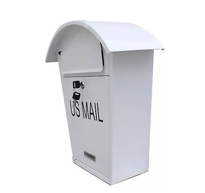 Key Lock Wall Mount MailBox Drop Box Parcel Cash Money Safe Mail Security 17 X12 • $52.99