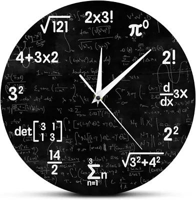 Math Equations &  Notations Mathematics Wall Clock Educational NEW Gift For Kids • $33.24