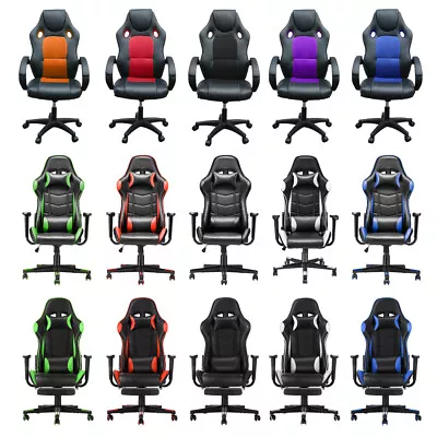 Luxury Executive Race Gaming Office Chair Gas Lift Swivel PC Computer Desk Chair • £55.99