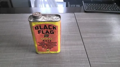 Vintage Black Flag Insect Spray W/ DDT Metal Advertising Can Empty Kills • $17.59