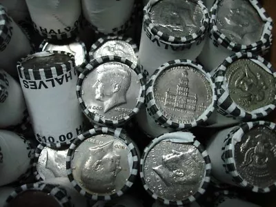 Kennedy Half Dollar Unsearched Bank Rolls! 20 COIN ROLL! Look For Silver++ • $19.95