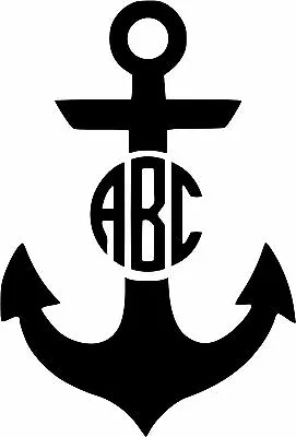 Custom Anchor Monogram Initials Personalized Vinly Decal U Choose Size & Color • $6.99