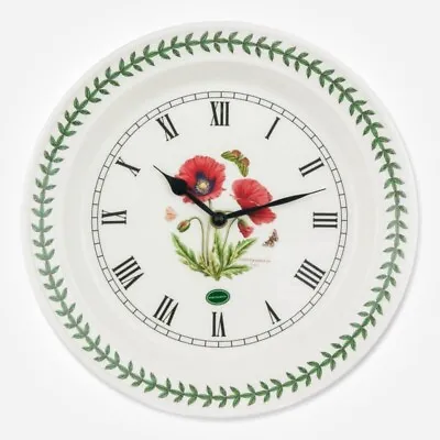 £33.95 • Buy Portmeirion Botanic Garden Poppy 10 Inch Wall Clock Made In England