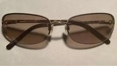 Chanel Sunglasses 4099 Coco Mark Brown X Gold Vintage Ladies Used • $239.99
