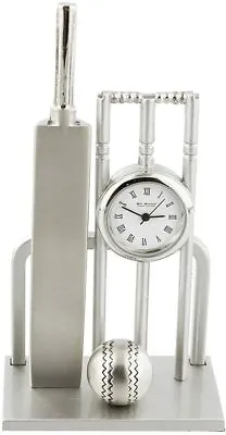 £23.90 • Buy Cricket Clock | Novelty Miniature Clocks | 10.5 X 5.7 X 3.5 Cm | Silver | 134 Gr