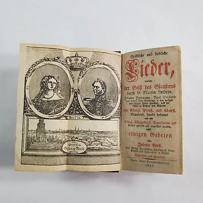 Antique 1865 German Religious Prayer Book Martin Luther Leather Pocket Size • $299.96