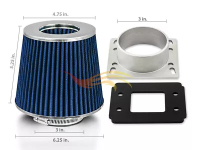 AIR INTAKE MAF Adapter +BLUE FILTER For 90-97 Mazda Miata MX5 1.6 1.8 • $19.79