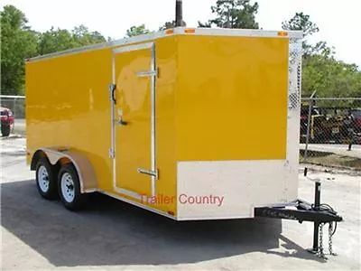 $0.99 • Buy NEW 7x14 7 X 14  V-Nose Enclosed Cargo Trailer W/Ramp
