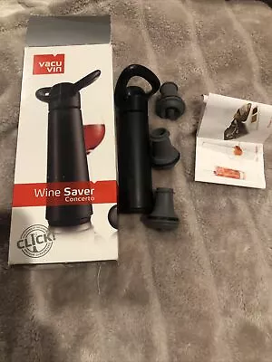 Vacu Vin Wine Saver Pump And Wine Preserver With 3 VacuVin Wine Stopper Sealers • $14