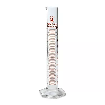Karter Scientific 100 Ml Glass Cylinder Hex Base (Single) • $7.99