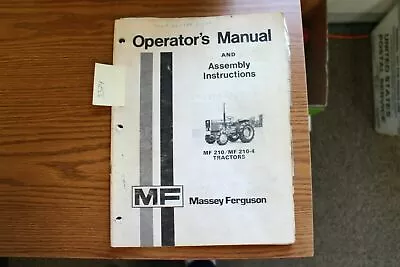 Massy Ferguson MF 210 MF 210-45 Tractor Operators Manual & Assembly Instructions • $19.95