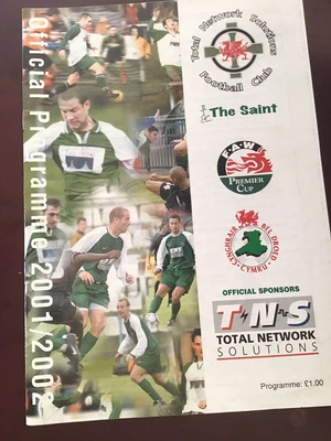 £1.49 • Buy TNS Total Network Solutions V Rhyl Programme 01-02-2002 League Of Wales