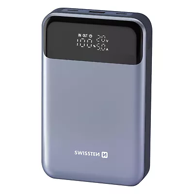 Swissten External Battery 20000mAh For Laptop And MacBook USB-C 100W Grey • $65.55