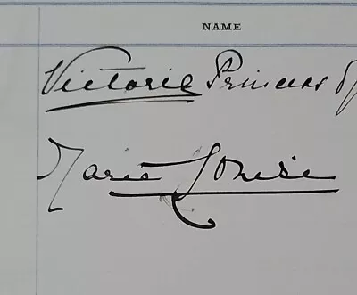 Princess Marie Louise Schleswig-Holstein Signed Royal Document Prussia Royalty  • $399.96