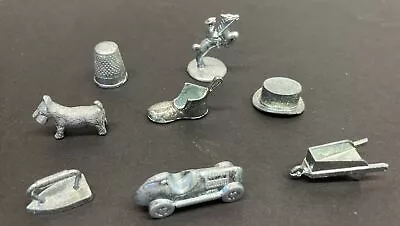 Vintage 1978  Monopoly Replacement Metal Silver Tokens Movers 8 Pieces FS • $8.49