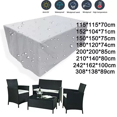 Waterproof Garden Furniture Covers Patio Rattan Table Chair Set Outdoor Cover UK • £8.39