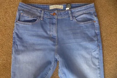 £4.90 • Buy NEXT Ladies Jeans Vintage Size 12 Reg  W32” L29” Blue Denim-Relaxed Skinny- Mid