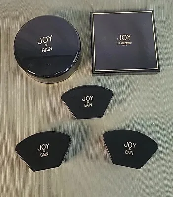 Vintage EMPTY Plastic JEAN PATOU “JOY De Bain  Containers & 1 EMPTY Soap Box  • $45