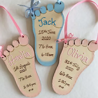 £8.75 • Buy Personalised New Baby Gift Christening Present Keepsake Newborn Boy Girl Plaque 
