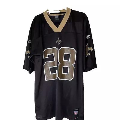 New Orleans Saints Mark Ingram Jersey Size L No 28 Blk Gold Reebok Nylon • $37.99