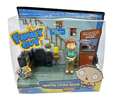 FAMILY GUY ACTION FIGURE PLAYSET GRIFFIN LIVING ROOM With LOIS Interactive World • $49.95