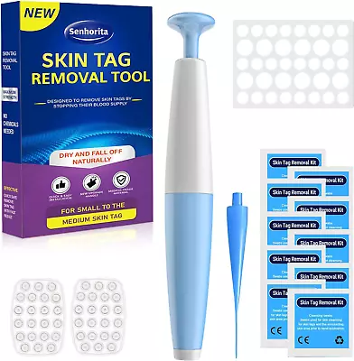 2-in-1 Skin Tag Removal - Wart Remover Pen With Patches For Hands Face Adults • £13.44