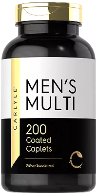 Multivitamin For Men | 200 Coated Caplets | Non-GMO Gluten Free | By Carlyle • $20.59