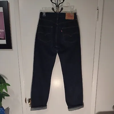 Vintage LEVIS 501XX Big E Jeans Selvedge Redline Button Fly 28x36 LVC 90s Repop • $119.99