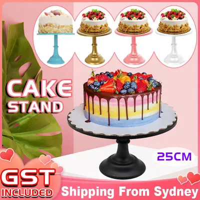 25cm Cake Stand Gold Iron Cupcake Wedding Dessert Bar Party Pedestal Fruit Tray • $11.42