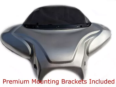 38   Silver Universal Motorcycle Cruiser Batwing Fairing With Premium Hardware • $209