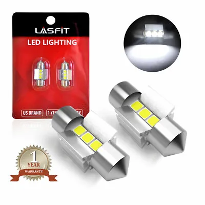 LASFIT 28mm LED Interior Dome License Plate Light Bulbs 6614 6614F 6000K White • $14.99