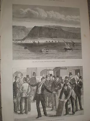 Lines Of Boulair Near Gallipoli From Sea Of Marmora Turkey 1878 Old Print Ref Y1 • $12.44