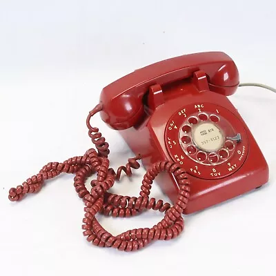 Red Western Electric Bell Rotary Desk Phone 500 3/1953 Guaranteed Working • $159.99