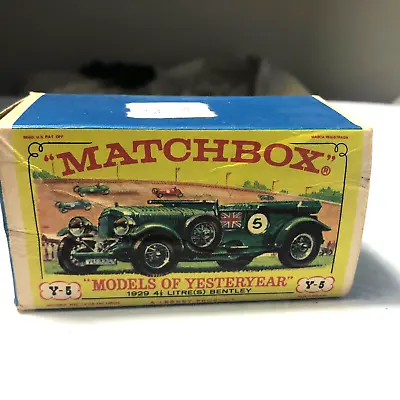 Matchbox Y-5 Models Of Yesteryear 1929 4 1/2 Litre Bentley  Made In England • $16.56