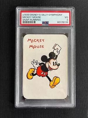 PSA 3 Mickey Mouse SNAP-RUNNING Disney's Silly Symphony Card Walt Disney 1930s • $149.99