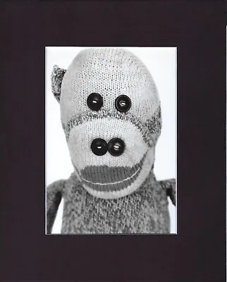8X10  Matted Print Art Picture Photo Sock Monkey Button Nose • $14.95
