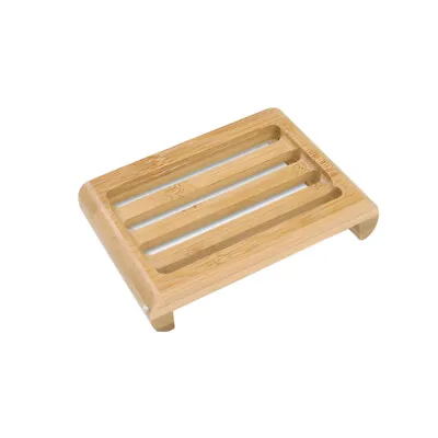 Soap Holder Natural Wooden Bathroom Dish Soapbox Plate Tray Drain Holder Wash UK • £7.79