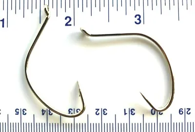 1000 GT 2X Nickel Wide Gap Hollow Point Kahle Fish Hooks Size 2/0 - Kahle Hooks • $57.99