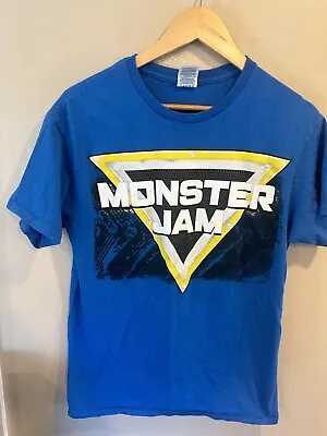 Monster Jam Mens Graphic Tee Blue Delta Medium • $11.39