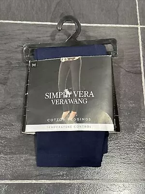 Simply Vera Vera Wang Cotton Leggings Dark Blue Medium Temperature Control New • $19.99