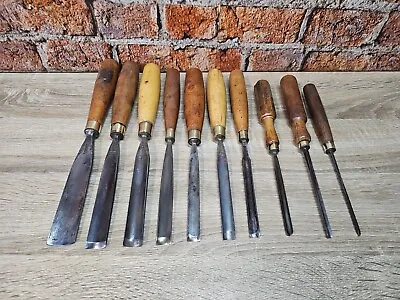 Graduated Set Of Vintage Carving Gouges. Ward Sorby Marples Etc • $125.03