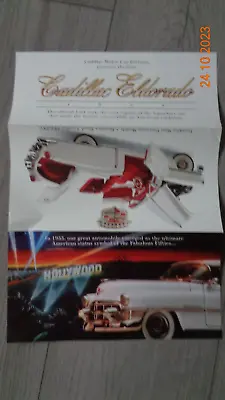 Franklin / Danbury Mint Model Car Cadillac Eldorado Brochure Leaflet • £30