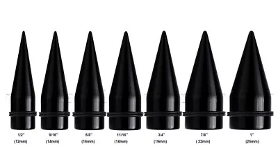 1PC. Black Acrylic Straight Taper Expander Ear Stretcher Ear Plug With O-Rings • $4.39