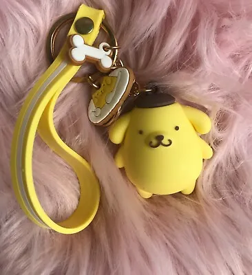$8.99 • Buy Hello Kitty Friends PomPomPurin Yellow Kawaii Key Ring Purse Charm Collection 